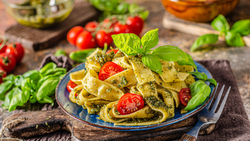 Pasta with pesto