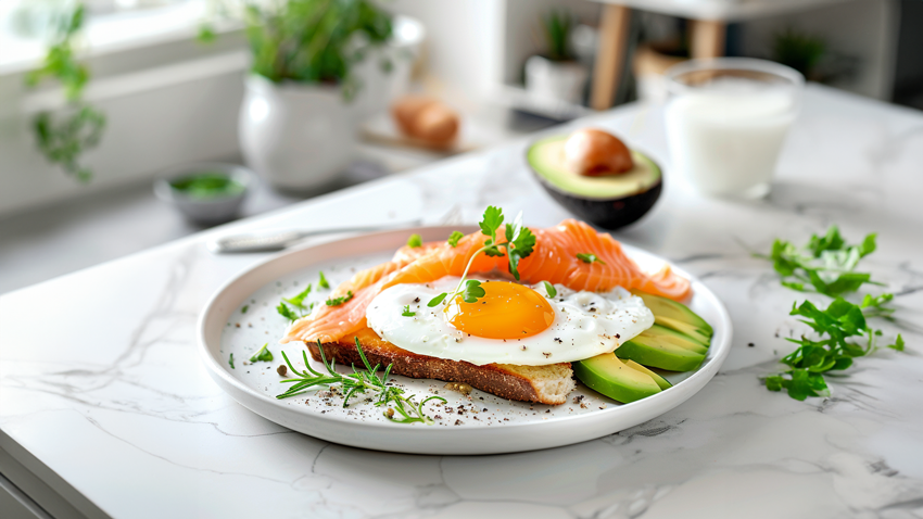 Colazione salata salmone avocado